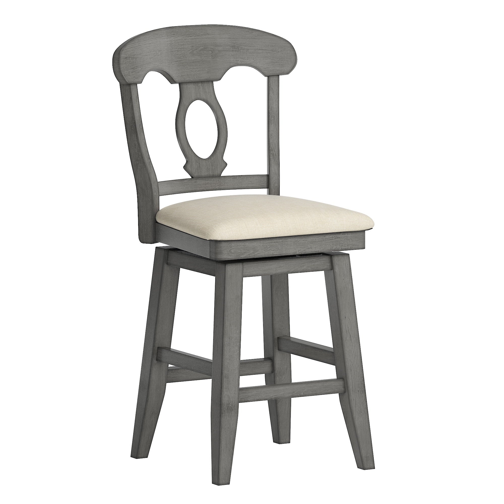 Eleanor Napoleon Back Counter Height Wood Swivel Chair By Inspire Q Classic