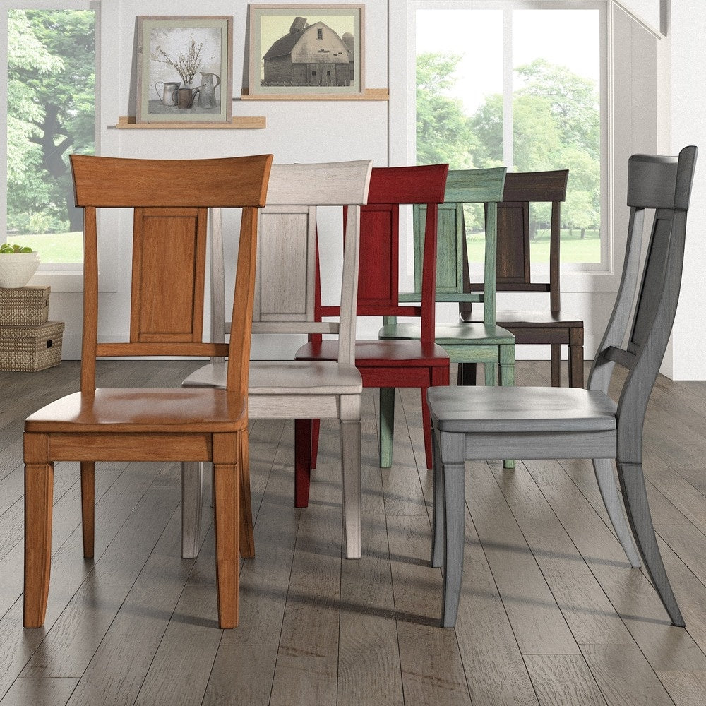 Eleanor Panel Back Wood Dining Chair Set Of 2 By Inspire Q Classic