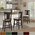 Eleanor Panel Back Counter Height Wood Swivel Chair By Inspire Q Classic