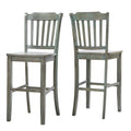 Eleanor Slat Back Bar Height Chairs Set Of 2 By Inspire Q Classic
