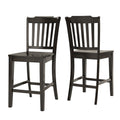 Eleanor Slat Back Wood 24 In. Counter Chair Set Of 2 By Inspire Q Classic