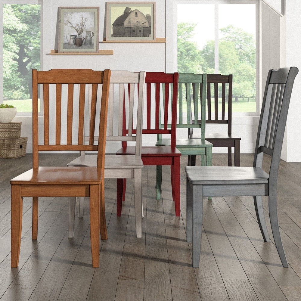 Eleanor Slat Back Wood Dining Chair Set Of 2 By Inspire Q Classic