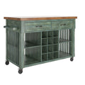 Eleanor Two Tone Kitchen Island With Wine Rack By Inspire Q Classic