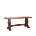 Eleanor Two Tone Trestle Leg Wood Dining Bench By Inspire Q Classic