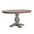 Eleanor Two Tone Oval Solid Wood Top Extending Dining Table By Inspire Q Classic