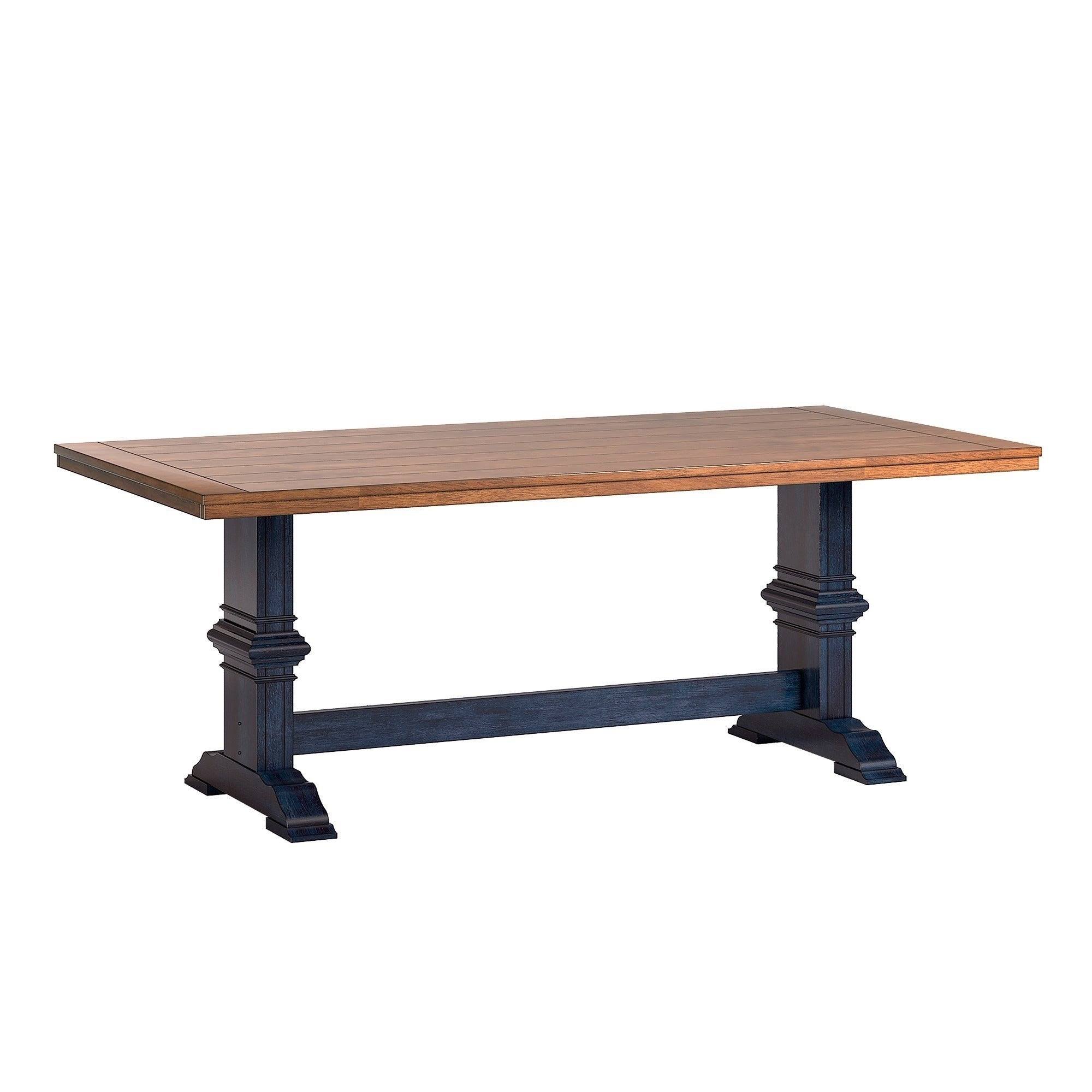 Eleanor Two Tone Rectangular Solid Wood Top Dining Table By Inspire Q Classic