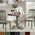 Eleanor Two Tone Round Solid Wood Top Dining Table By Inspire Q Classic