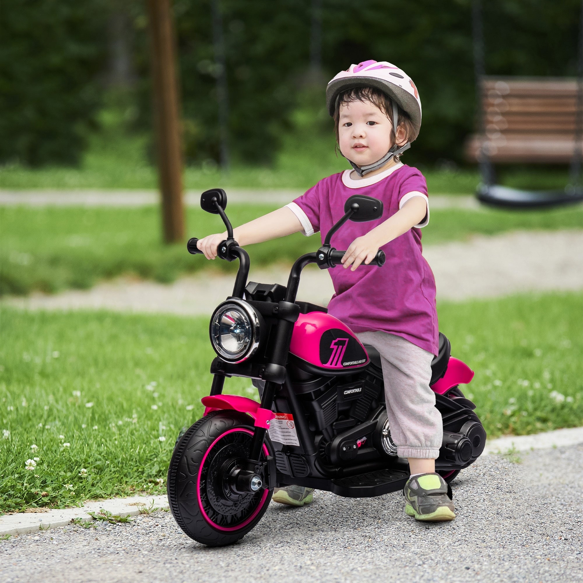 Electric Motorcycle Ride On Bike With Training Wheels Pink Ride On Motorbike With High Traction Tires
