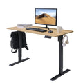Electric Standing Desk Adjustable Height Stand Up Desk 24X48 Inches Sit Stand Home Office Desk Frame Mahogany Top