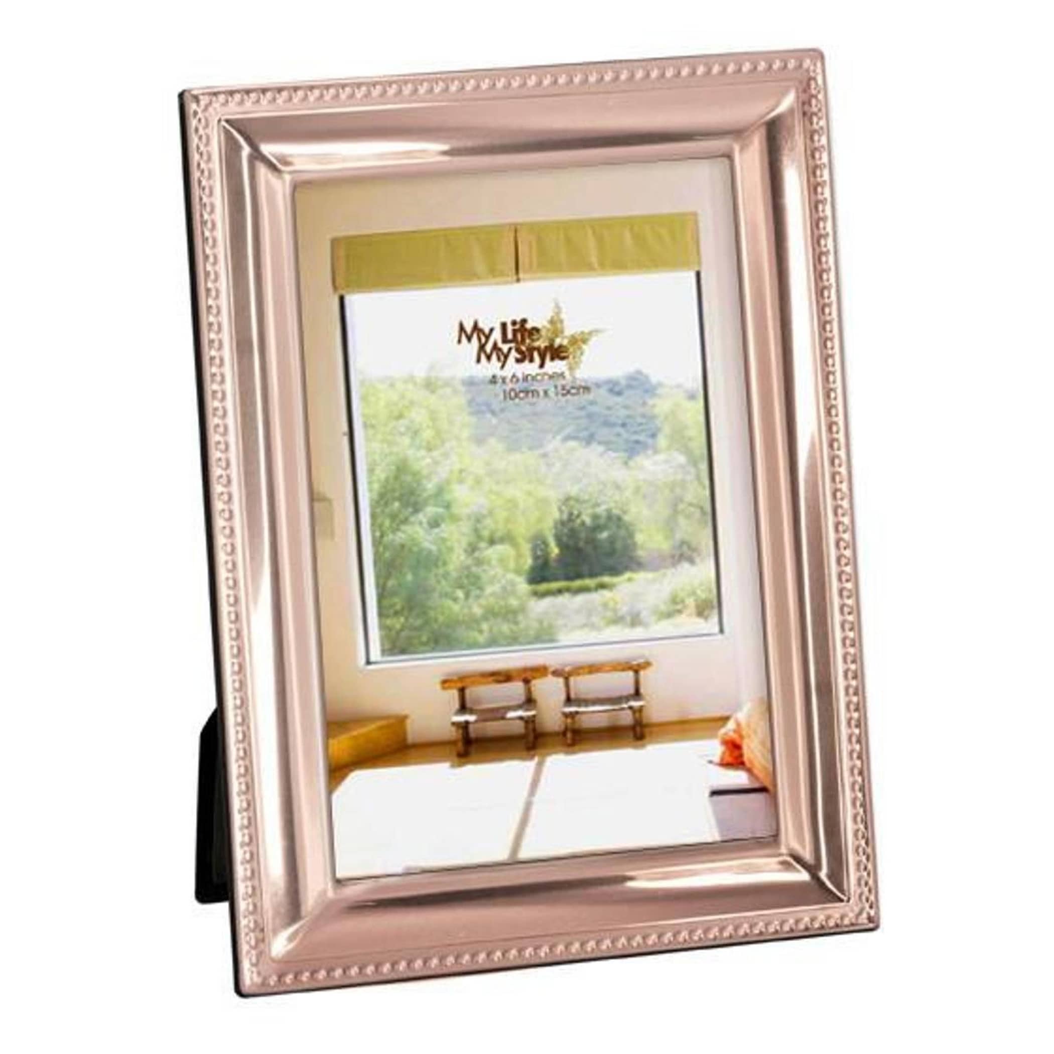 Elegance Beveled Frame 4X6 With Beaded Border