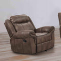 Elegance Brown Faux Leather Glider Reclining 1Pc