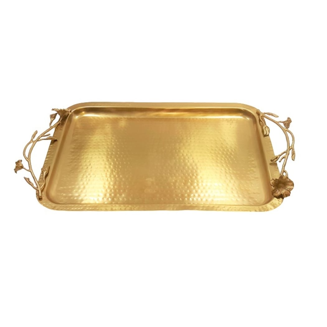 Elegance Eldora Rectangular Tray Satin Gold
