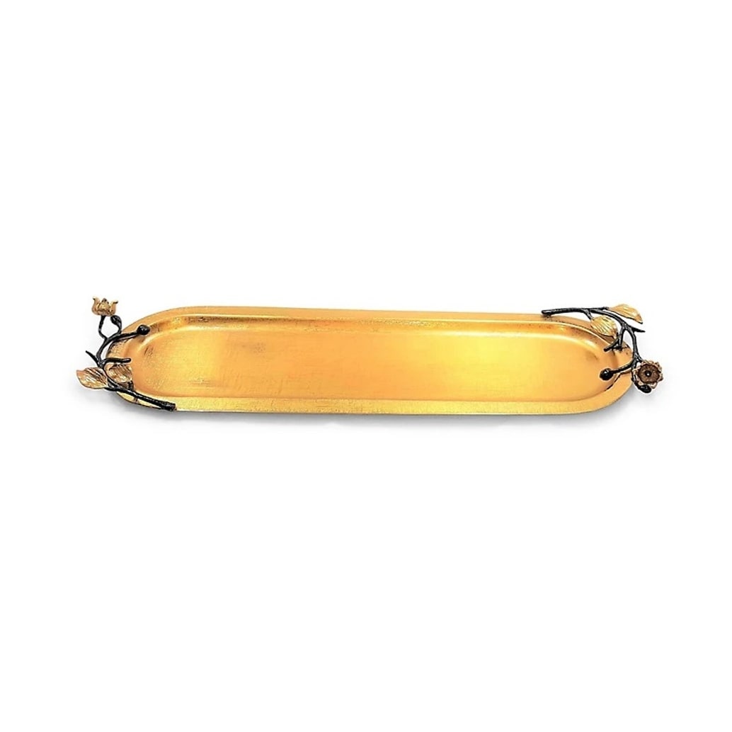 Elegance Eleanor Oblong Tray Satin Gold