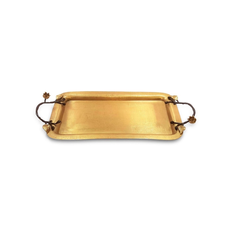 Elegance Eleanor Rectangular Tray Satin Gold