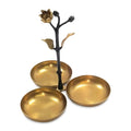 Elegance Eleanor Triple Candy Dish Satin Gold