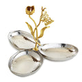 Elegance Gold Butterfly Triple Nut Tray