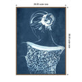 Elegance In Blue And White I By Eli Jones Framed Canvas Wall Art Print