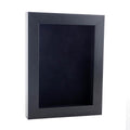 Elegant Charcoal Wood Shadow Box Frame With Acrylic Front Black Suede Backing 30 Sizes