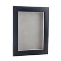 Elegant Charcoal Wood Shadow Box Frame With Acrylic Front Light Brown Suede Backing 30 Sizes