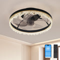 Elegant Flush Mount Ceiling Fan With Light Remote Control