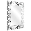 Elegant Beveled Geometry Decorative Wall Mirror Clear 31 In. X 0.79 In. X 40 In.