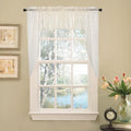 Elegant Ivory Priscilla Lace Kitchen Curtain Pieces Tier Swag And Valance Options