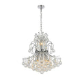 Elegant Lighting Chrome 19 Inch Royal Cut Crystal Clear Hanging 10 Light Chandelier