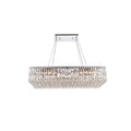 Elegant Lighting Chrome Royal Cut 36 Inch Crystal Clear Hanging 16 Light Chandelier