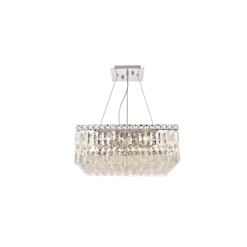 Elegant Lighting Chrome Royal Cut Crystal Clear 20 Inch Hanging 12 Light Chandelier