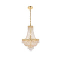 Elegant Lighting Gold 16 Inch Royal Cut Crystal Clear Hanging 8 Light Chandelier