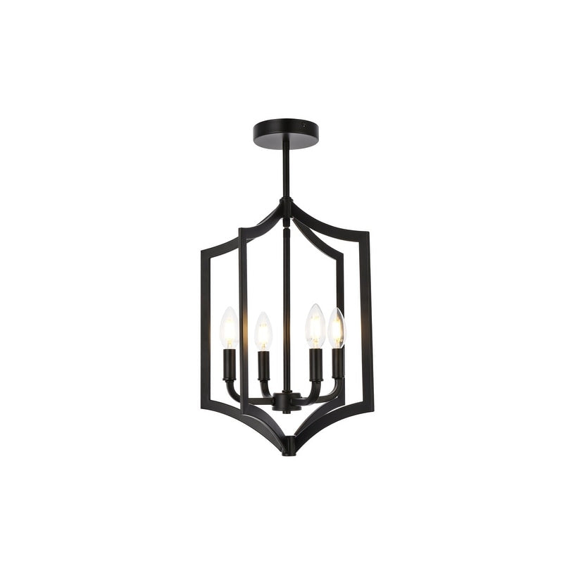 Elegant Lighting Ld7068F14 Kiera 4 Light 14 Wide Semi Flush Ceiling