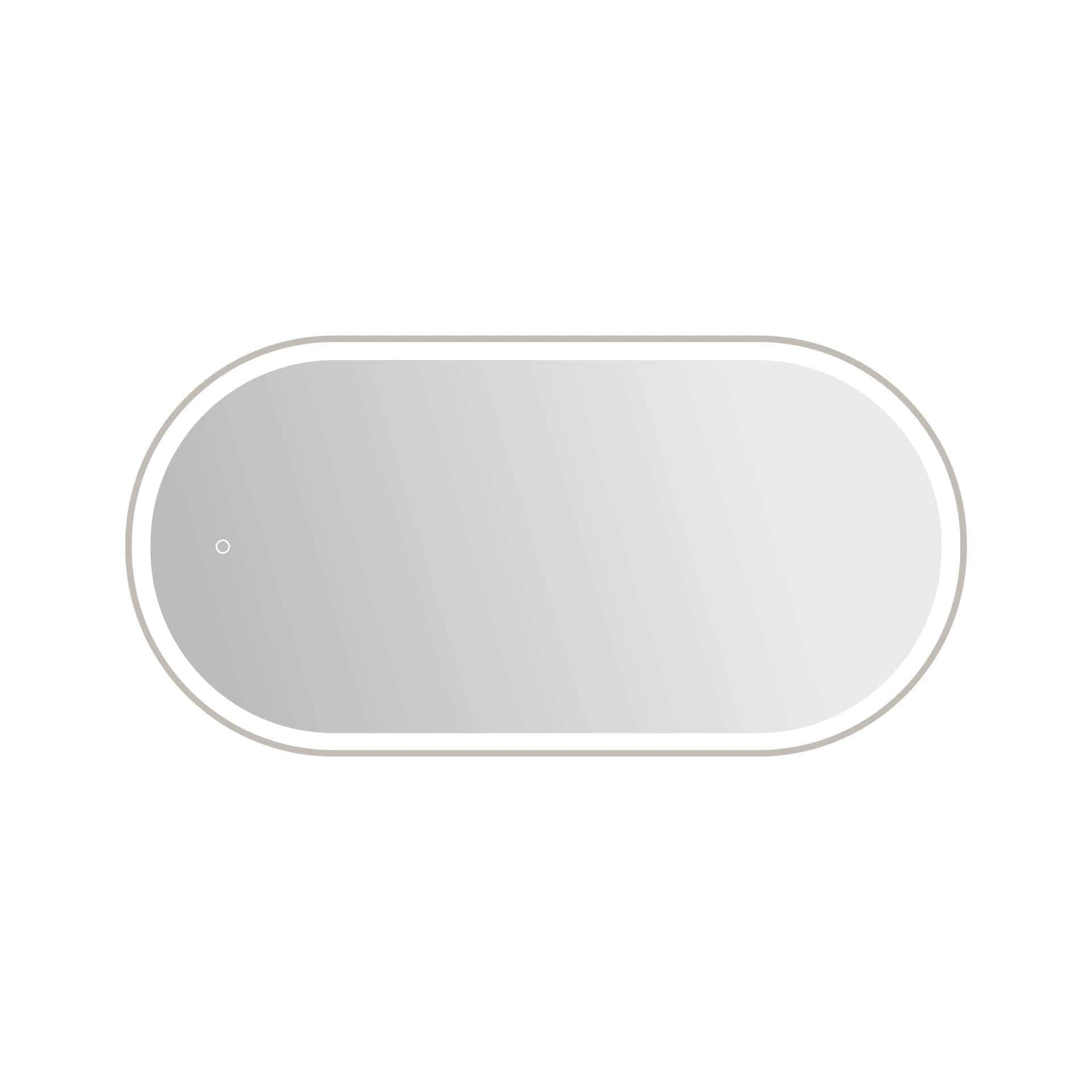 Elegant Lighting Mre6C2448 Harmoni 24 W X 48 H Oval Flat Aluminum And