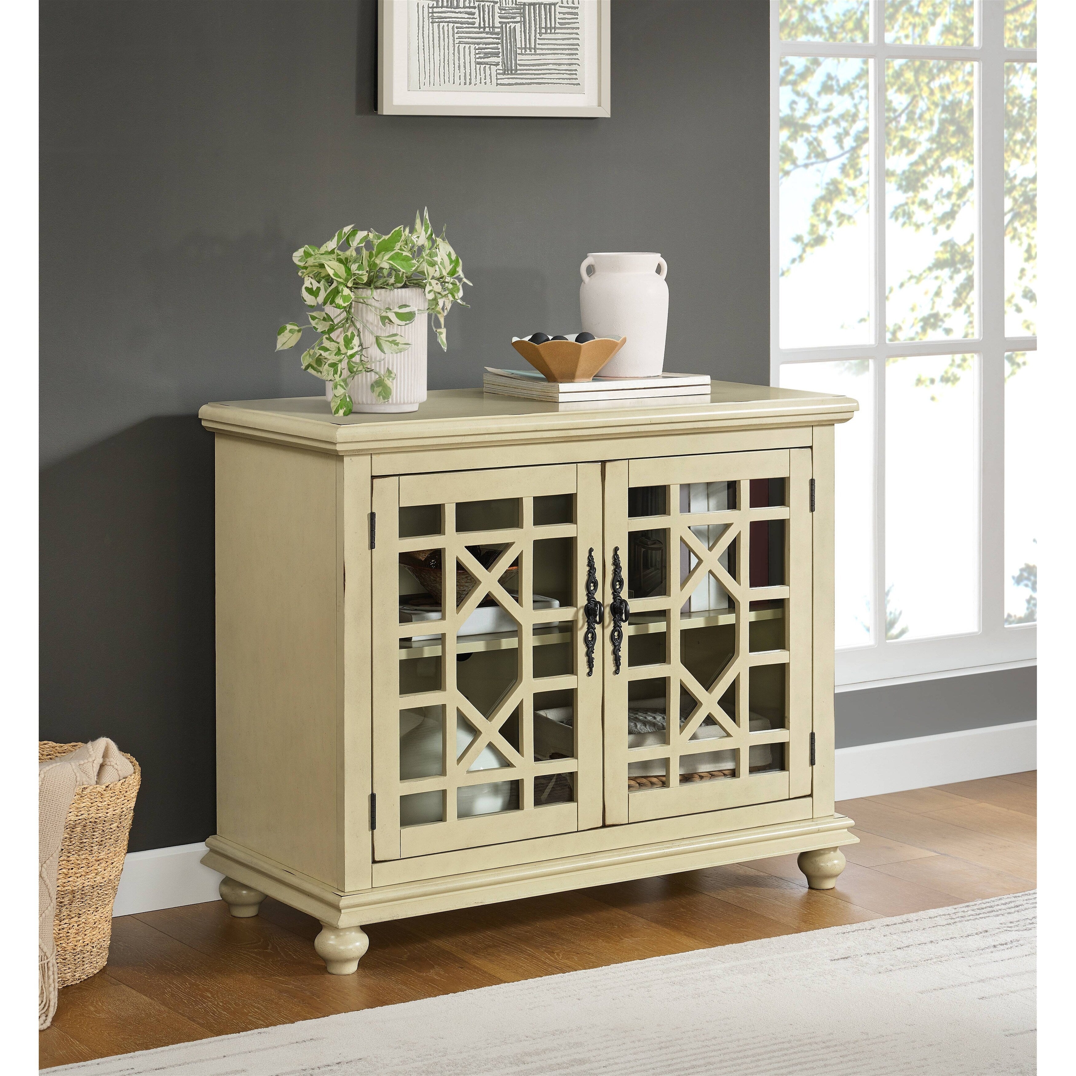 Martin Svensson Home Small Spaces Elegant 2 Door Accent Cabinet Tv Stand