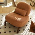 Elegant Velvet Armless Accent Chair Modern Solid Wood Legs Versatile Seating For Any Space