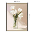 Elegant White Blooms By Treechild Framed Mounted Canvas Wall Art Print