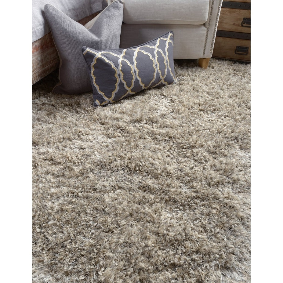 Kosas Home Handwoven Isador Sand Shag Rug 2 X 3