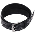 Element Distressed Pu Belt With Antique Silver Roller Buckle Black