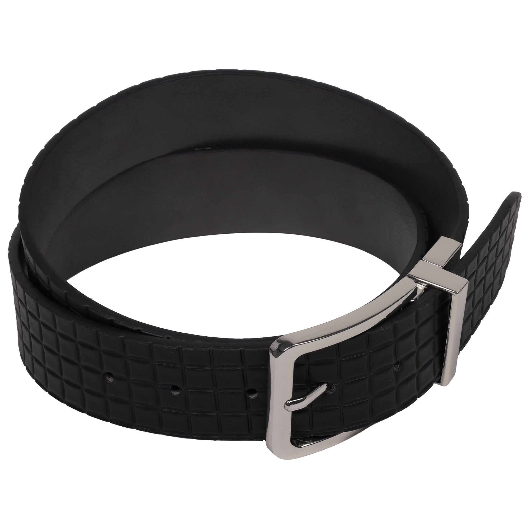 Element Textured Pu Reversible Belt With Polished Buckle Black Grey Medium
