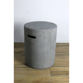 Elementi Lunar Bowl Fire Table Matched Gray Round Tank Cover 20 H