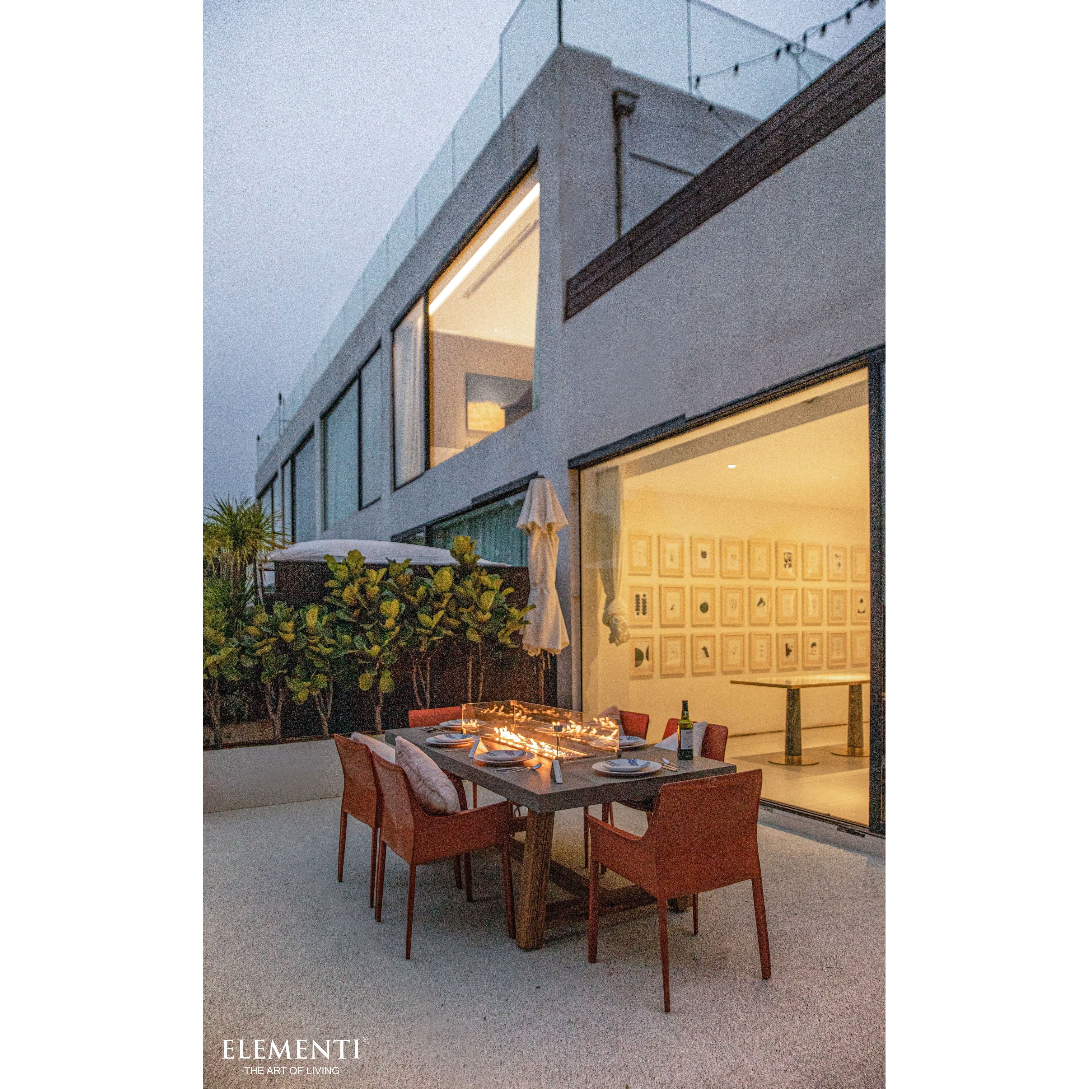 Elementi Sonoma Dining Table Concrete Ng 45 000 Btu Auto Ignition