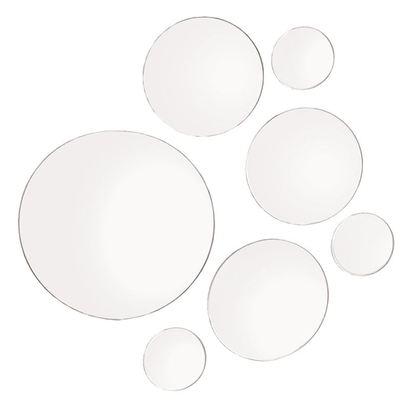 Elements Glass Round Mirrors Set Of 7