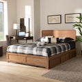 Eleni Ash Brown Wood Full Size 3 Drawer Storage Bed