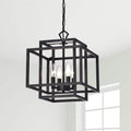 Eleonor Antique Black 4 Light Ironwork Chandelier