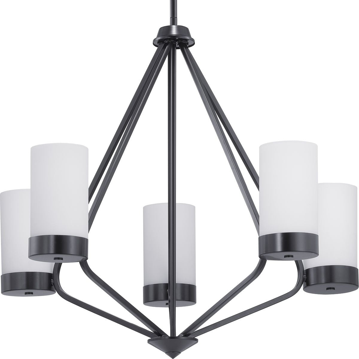 Elevate Collection Five Light Black Chandelier