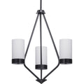 Progress Lighting Elevate Collection Black Steel And Glass 3 Light Chandelier