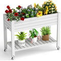 Elevated Horticulture Raised Garden Bed Divisible Raised Resin Planter Box For Backyard Patio Balcony