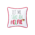 Elfie Embroidered Decororative Accent Throw Pillow