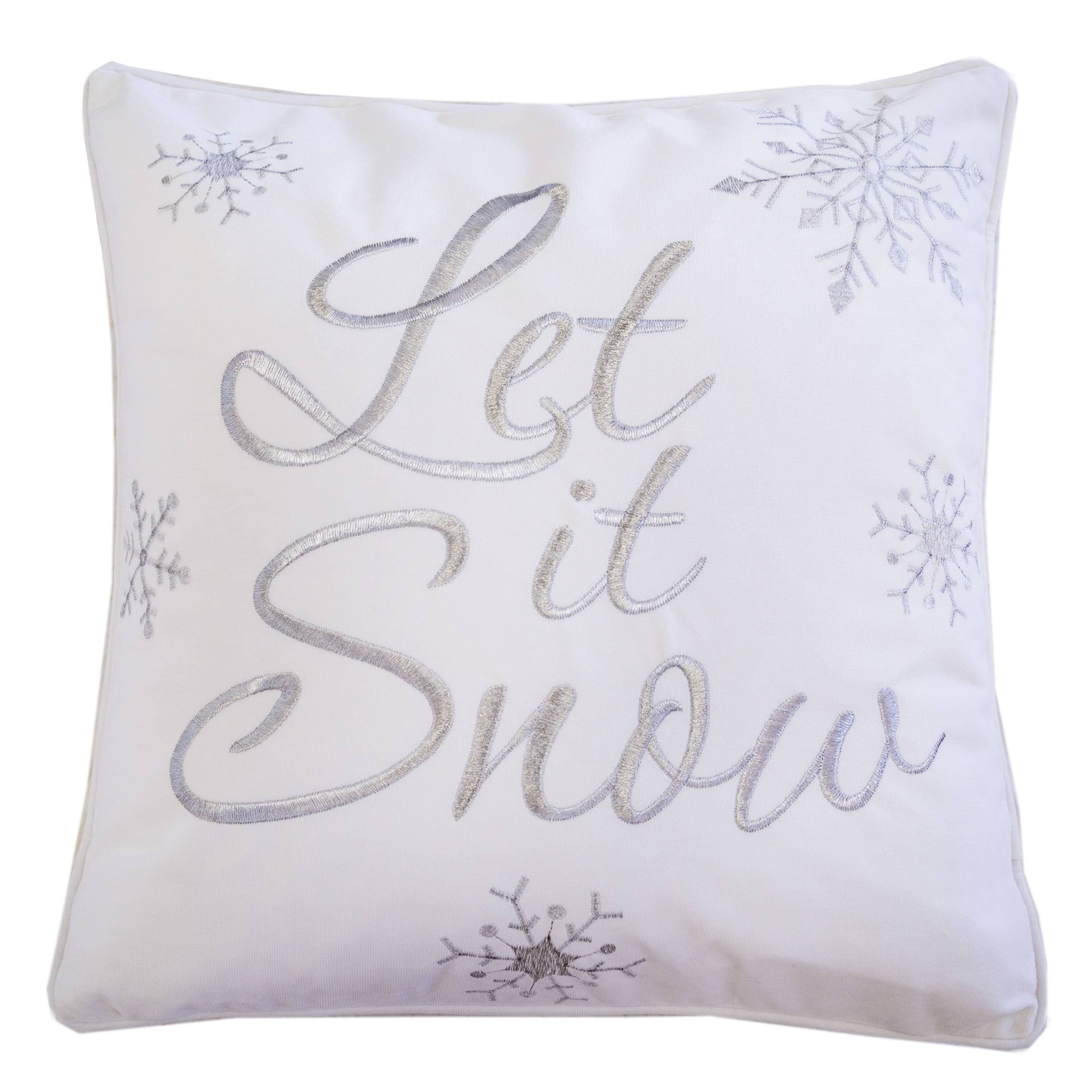 Eliana Christmas Velvet With Embroidery 20 Square Decorative Throw Pillow 2Pk