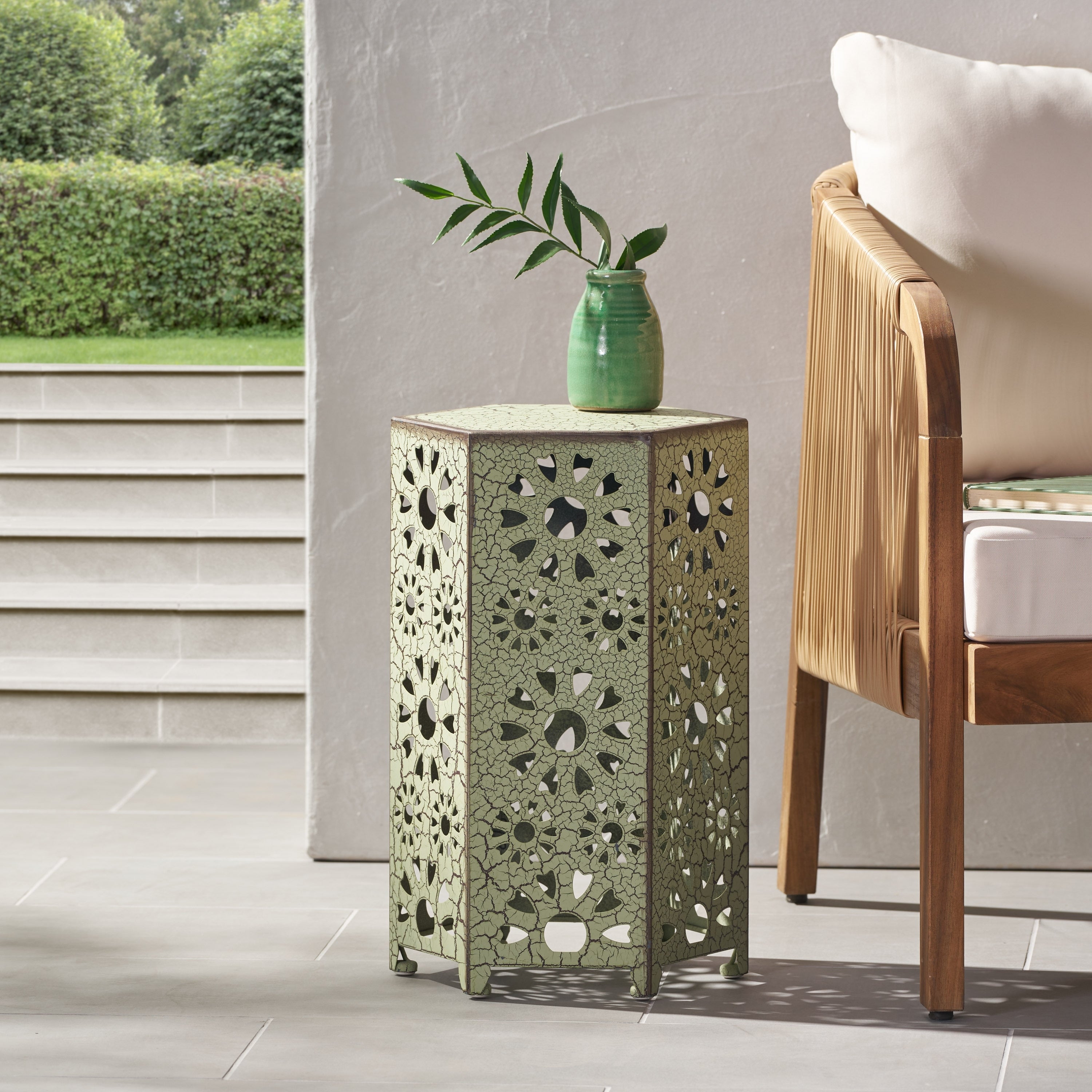 Eliana Outdoor 12 Inch Side Table By Christopher Knight Home