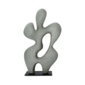 Elio Sculpture Rectangular Ecomix Slim Metal Base Freeform Modernist Figure Charcoal Grey